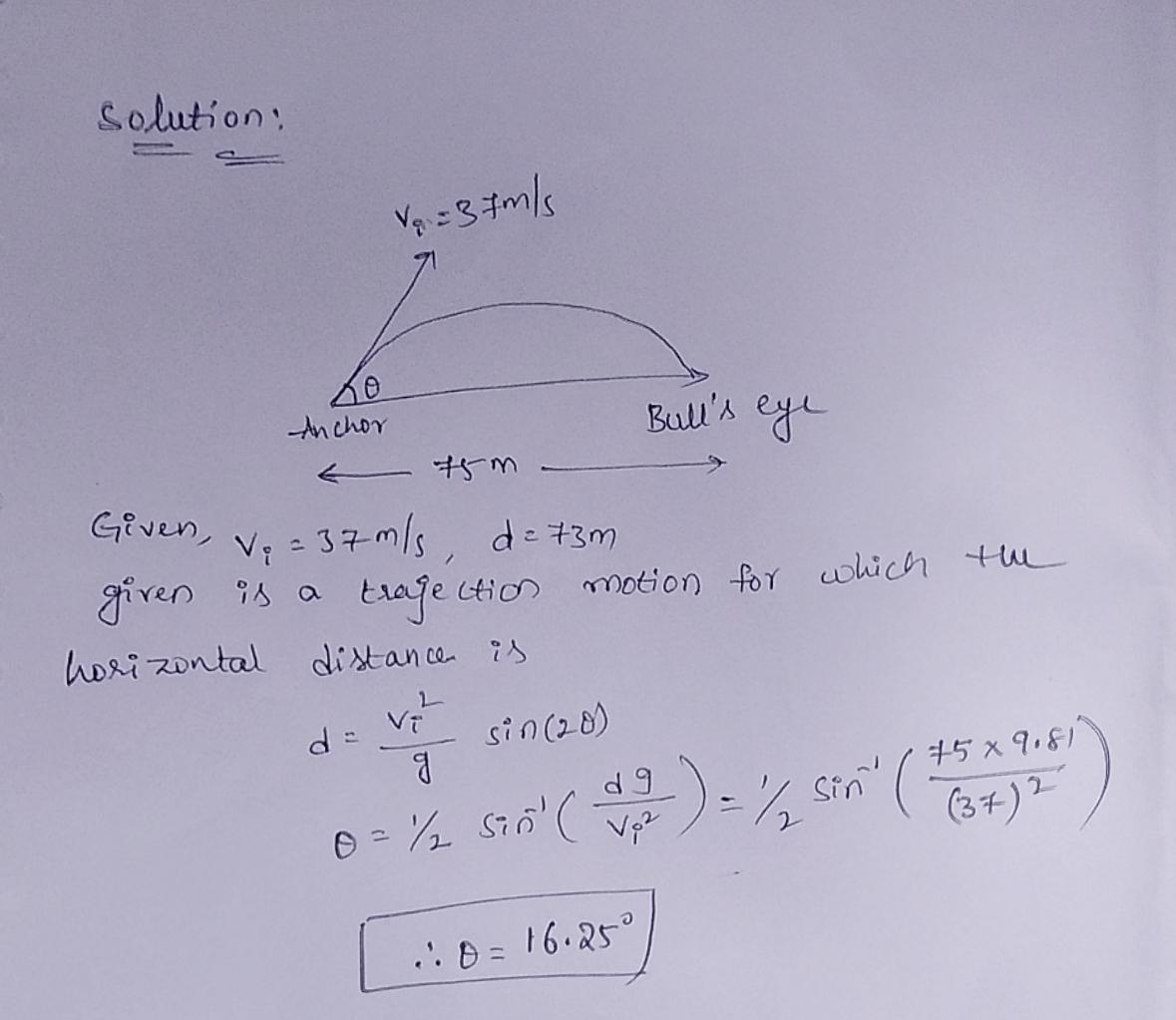 Physics homework question answer, step 1, image 1